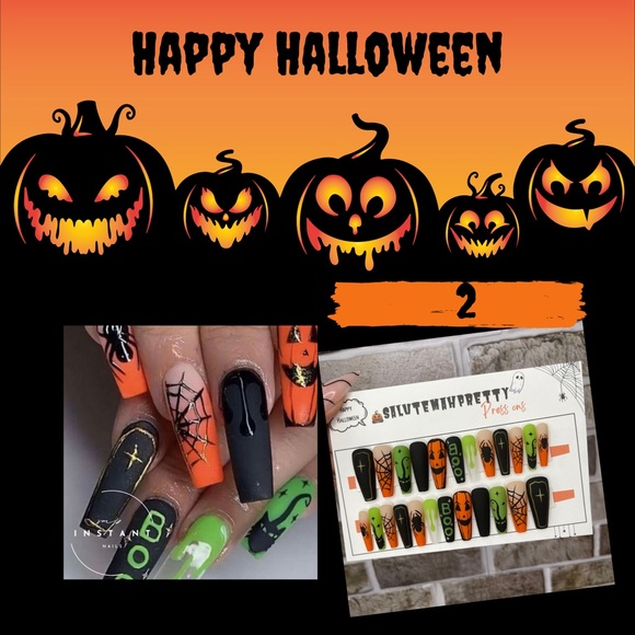 SMP Halloween Edition press on nails ( Instant Nails ) - Picture 5 of 13